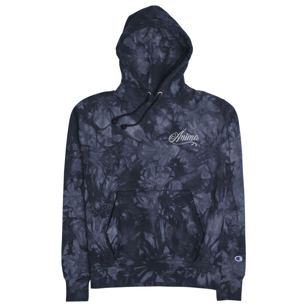 Ánimo - Embroidered Unisex Champion Tie-dye Hoodie