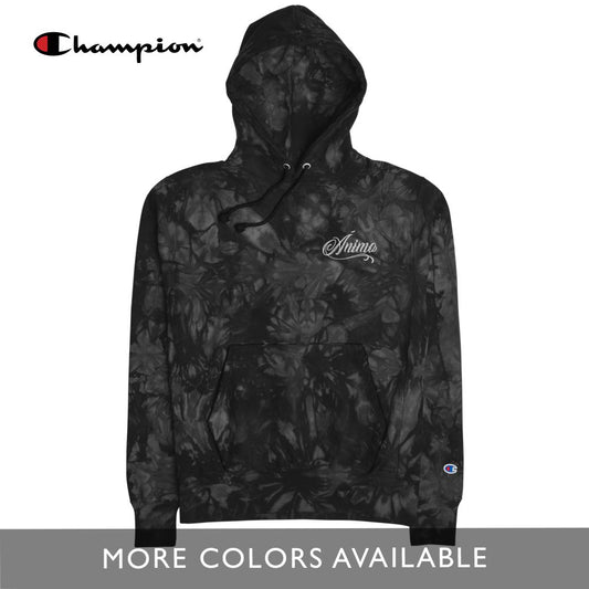 Ánimo - Embroidered Unisex Champion Tie-dye Hoodie