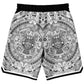 Aztec Calendar (Black & White) 2025 - Unisex Basketball Shorts