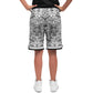 Aztec Calendar (Black & White) 2025 - Unisex Basketball Shorts