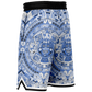 Aztec Calendar (Blue & White) 2025 - Unisex Basketball Shorts