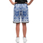 Aztec Calendar (Blue & White) 2025 - Unisex Basketball Shorts