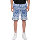 Aztec Calendar (Blue & White) 2025 - Unisex Basketball Shorts