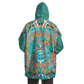 Aztec Calendar (Turquoise Jade & Orange Namor Colors) - Cobija Hoodie