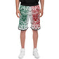 Aztec Calendar (Mexico flag colors) 2025 - Unisex Basketball Shorts