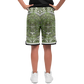 Aztec Calendar (Olive Green, Black, White) 2025 - Unisex Basketball Shorts