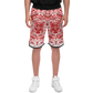 Aztec Calendar (Red & White) 2025 - Unisex Basketball Shorts