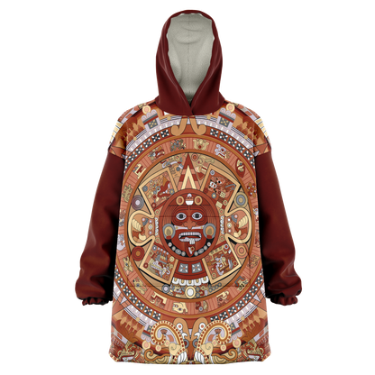 Aztec Calendar (Rust & Tan Colors) - Cobija Hoodie