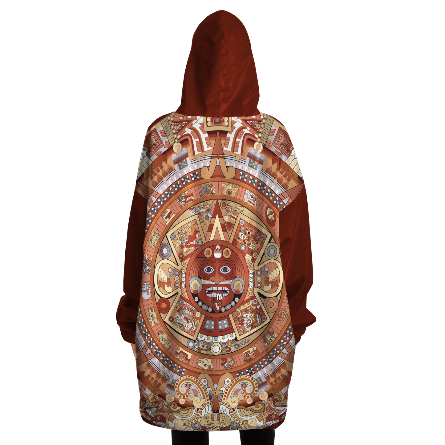 Aztec Calendar (Rust & Tan Colors) - Cobija Hoodie