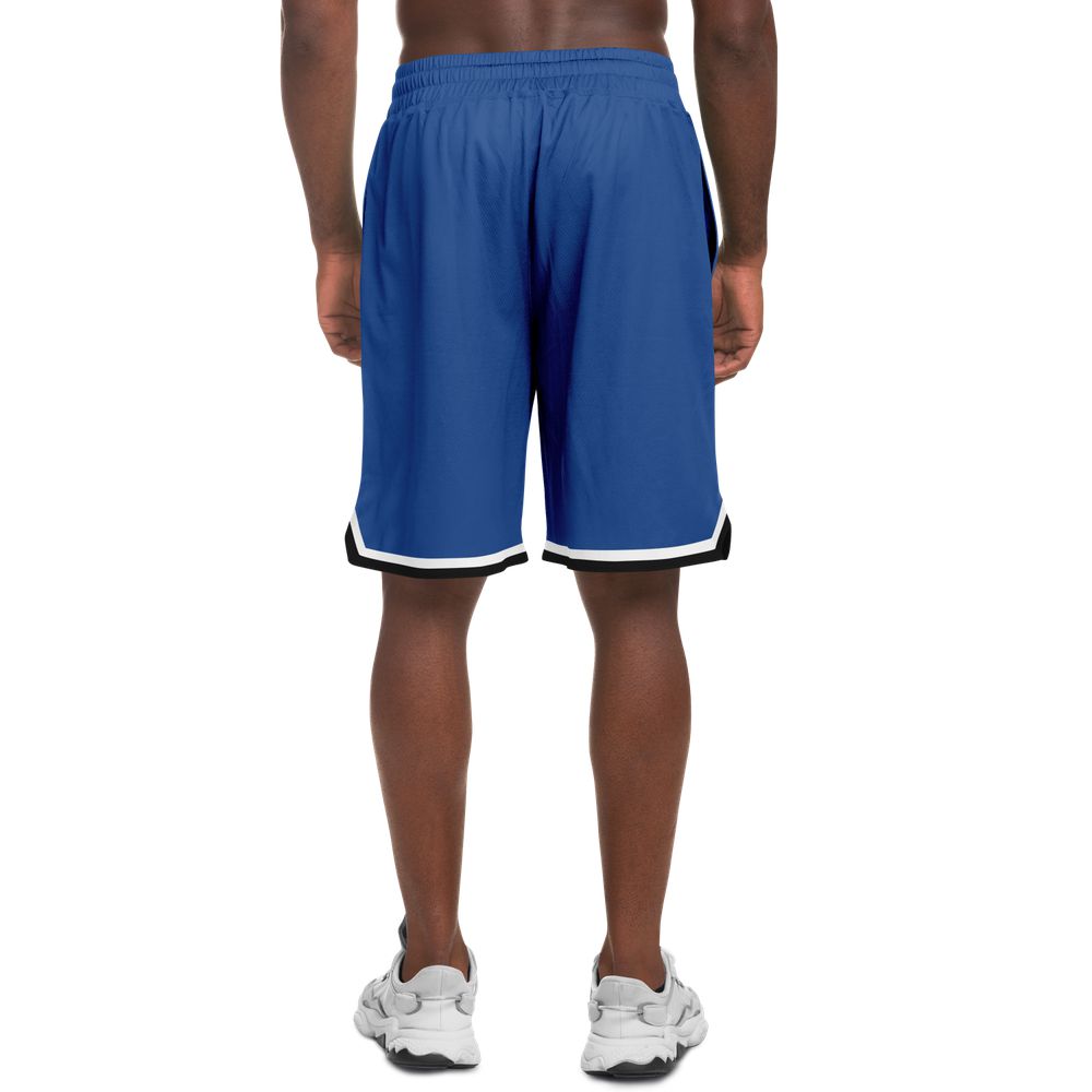 Aztlan (Blue & White) - Unisex Basketball Shorts