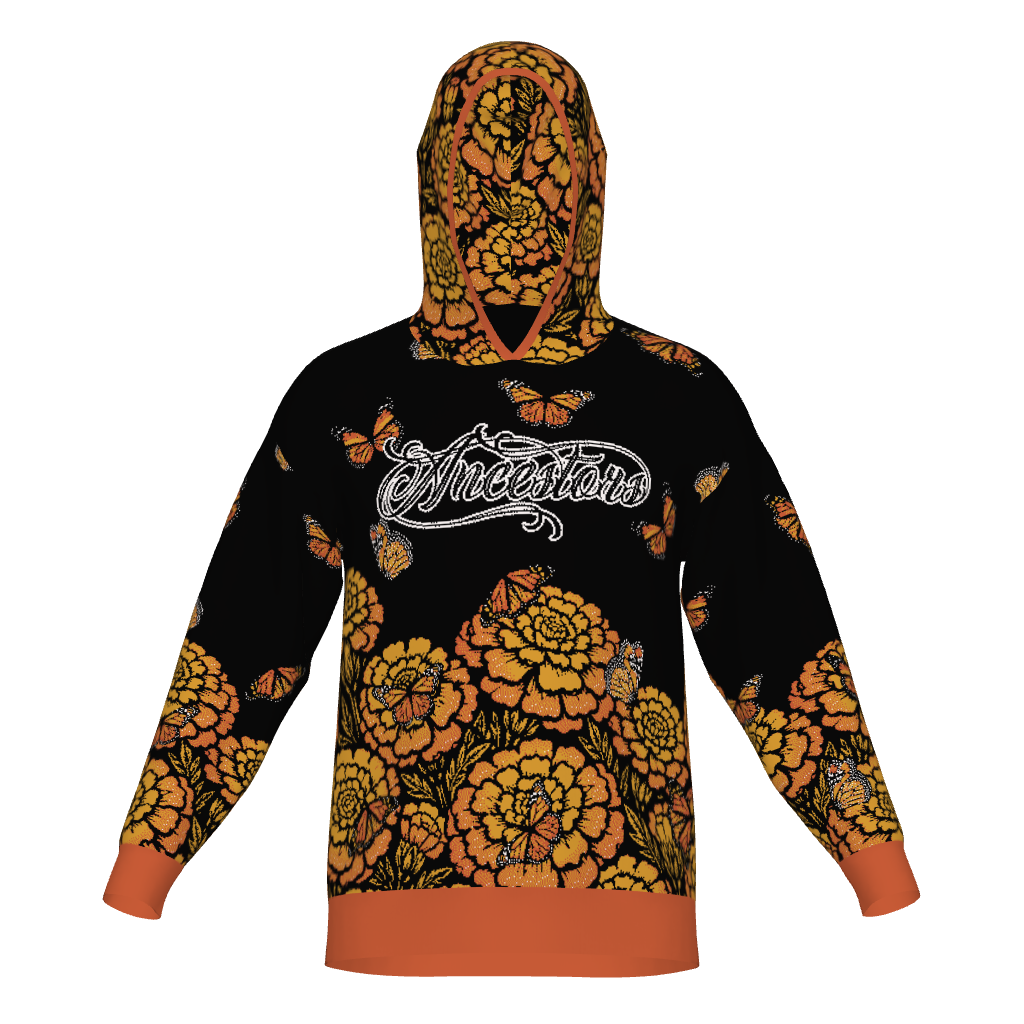 Day of the Dead Ancestors Marigold – Knitted Hoodie