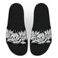 Black and White, Chicano Pen Ink Style Roses - Unisex Slide