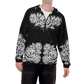 Black and White, Chicano Pen Ink Style Roses - Unisex Waterproof Windbreaker Jacket