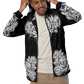 Black and White, Chicano Pen Ink Style Roses - Unisex Waterproof Windbreaker Jacket