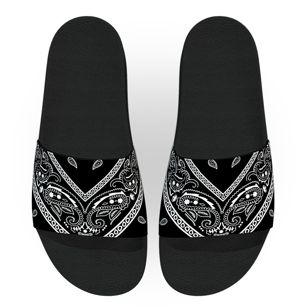 Black Bandana - Unisex Slide Sandal