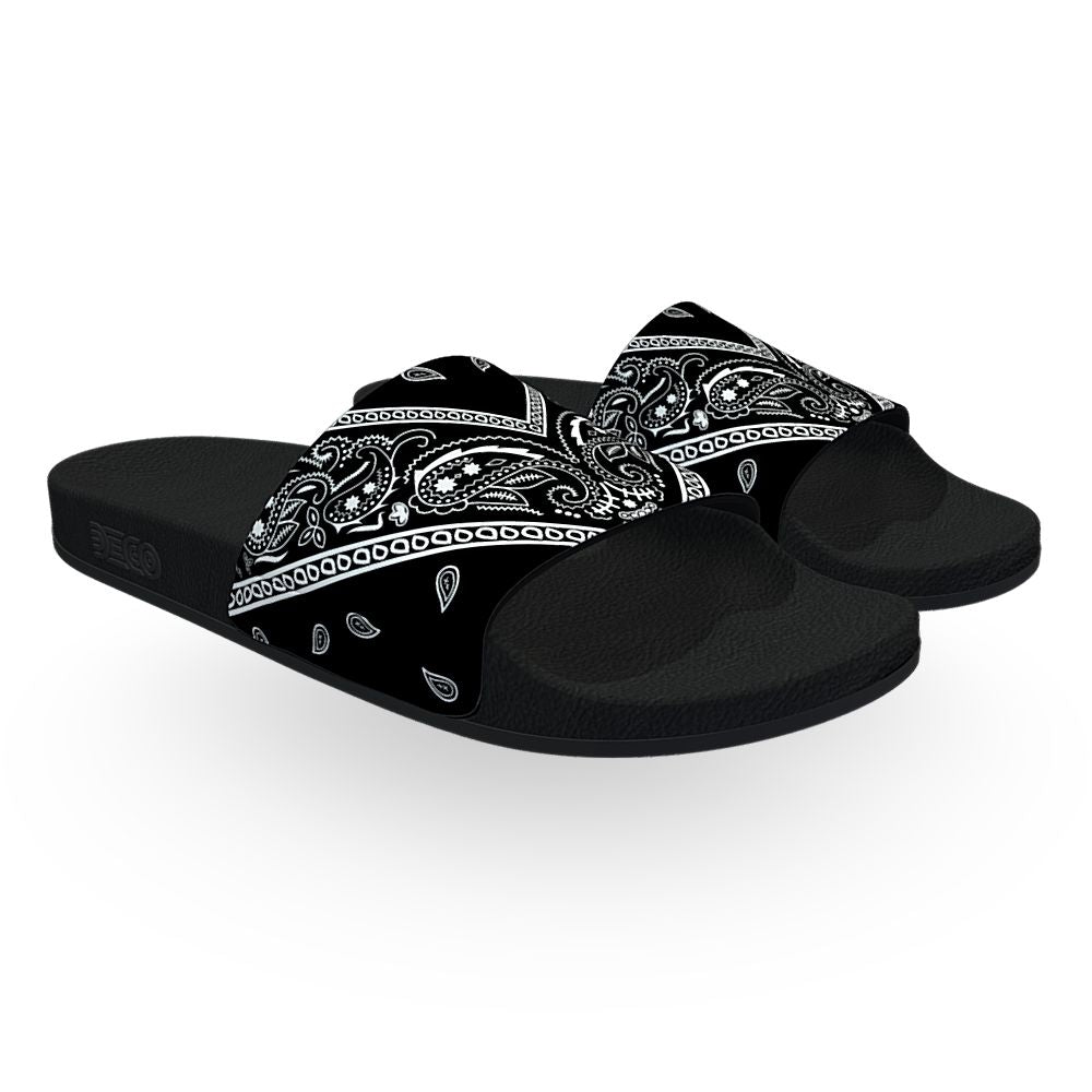 Black Bandana - Unisex Slide Sandal