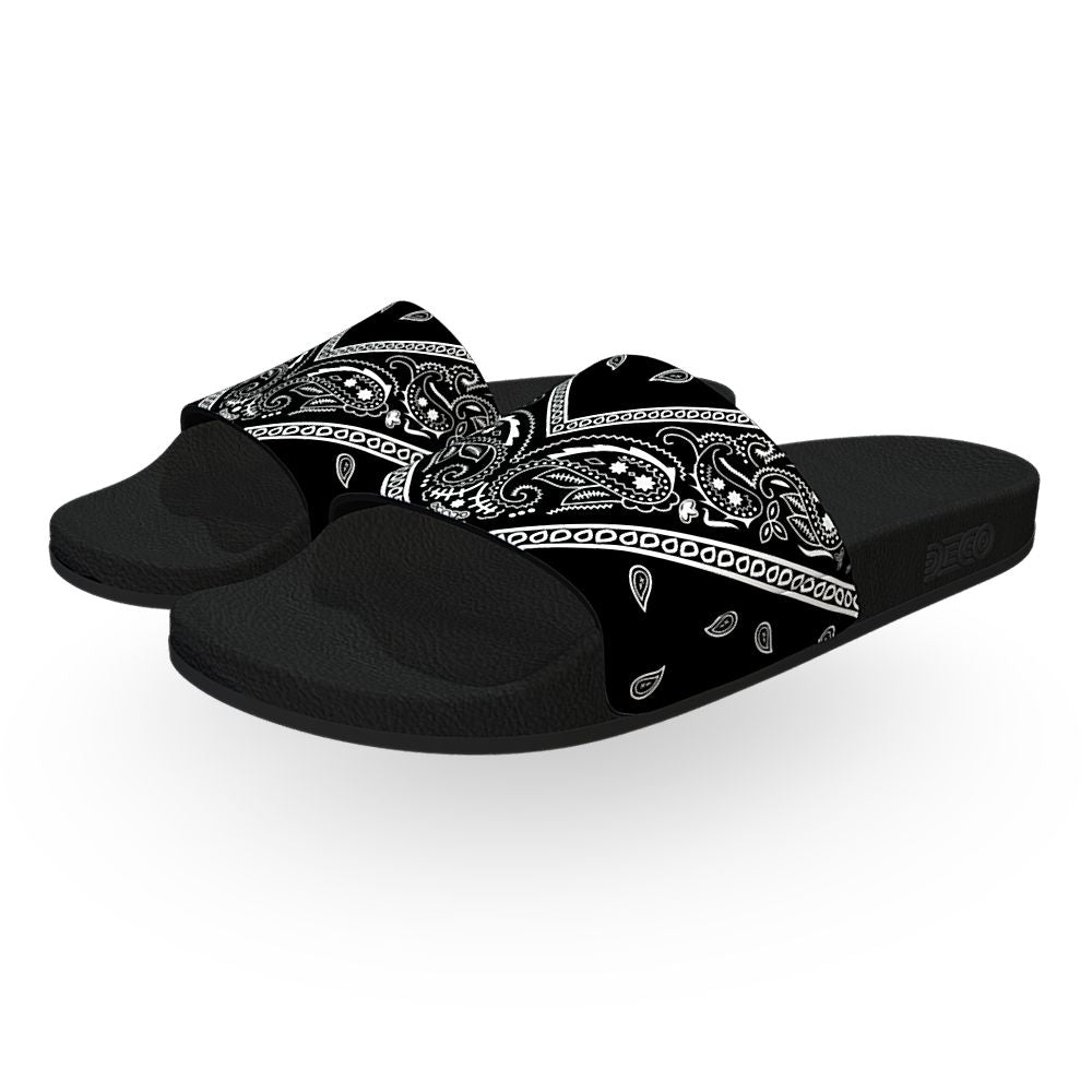 Black Bandana - Unisex Slide Sandal