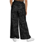 Black on Black Roses - Flare Fleece Pant