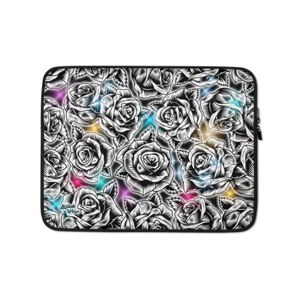 Black & White Roses 90s Baby - Laptop Sleeve