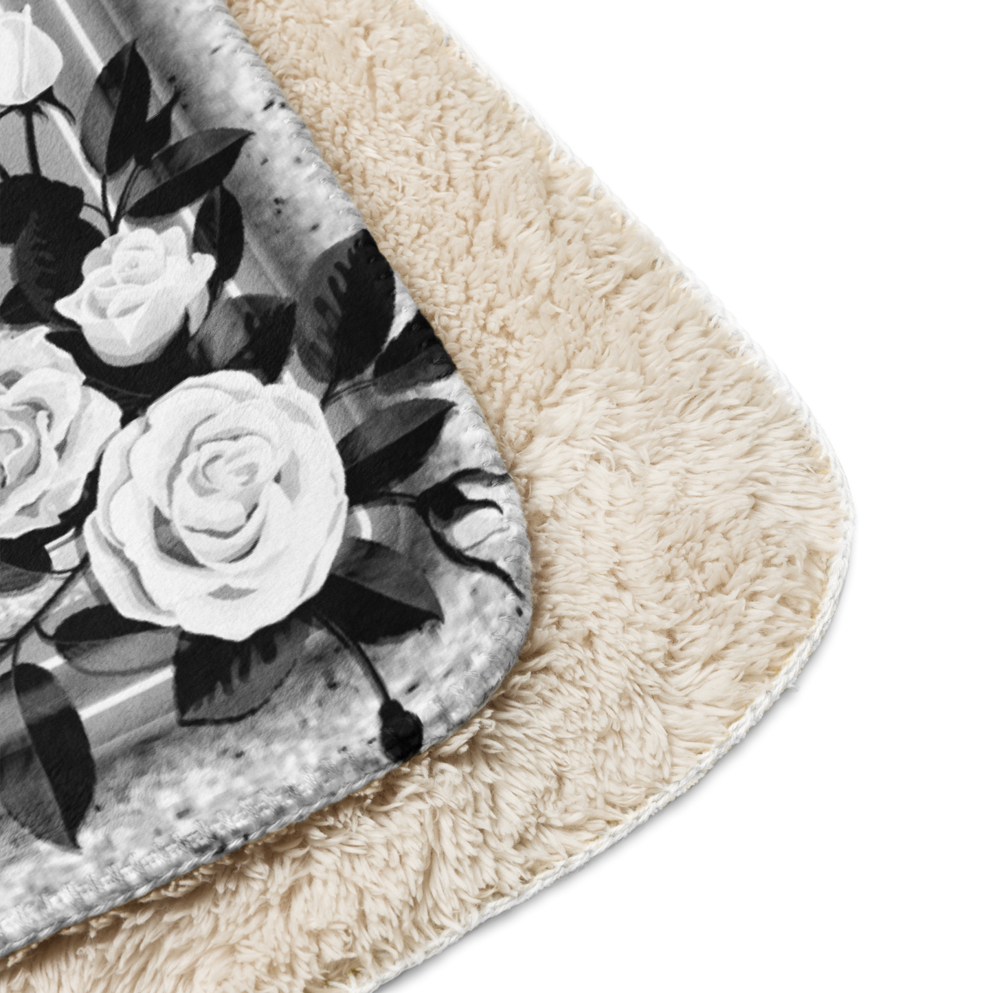 Black & White with Roses Lowrider Hood - Blanket (2 sizes)
