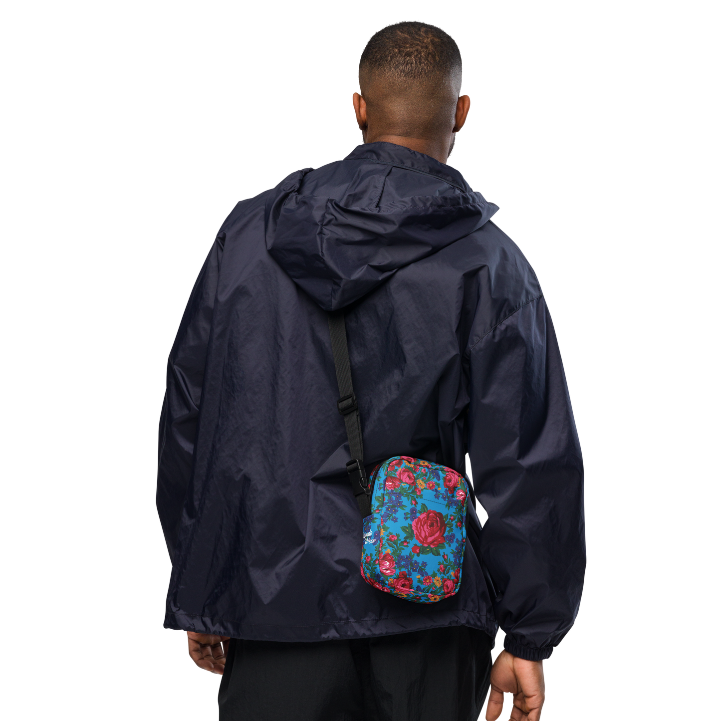Blue Floral - Unisex Crossbody Bag