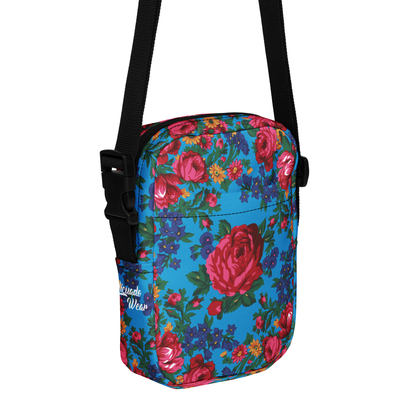 Blue Floral - Unisex Crossbody Bag