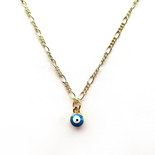 Blue Ojo Gold Pendant - Necklace