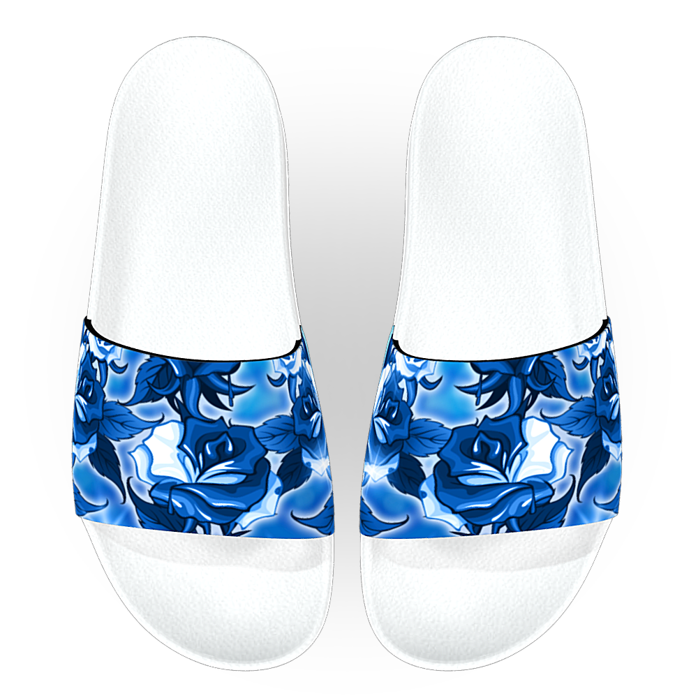 Blue Roses 90s Baby - Unisex Slide Sandal