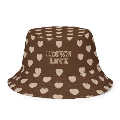Brown Love - Reversible Bucket Hat