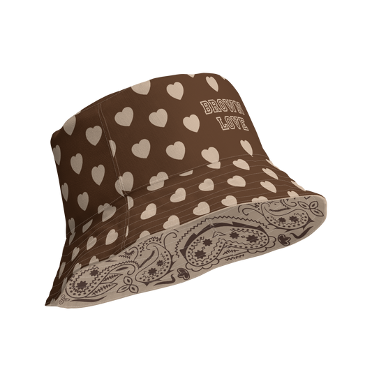 Brown Love - Reversible Bucket Hat