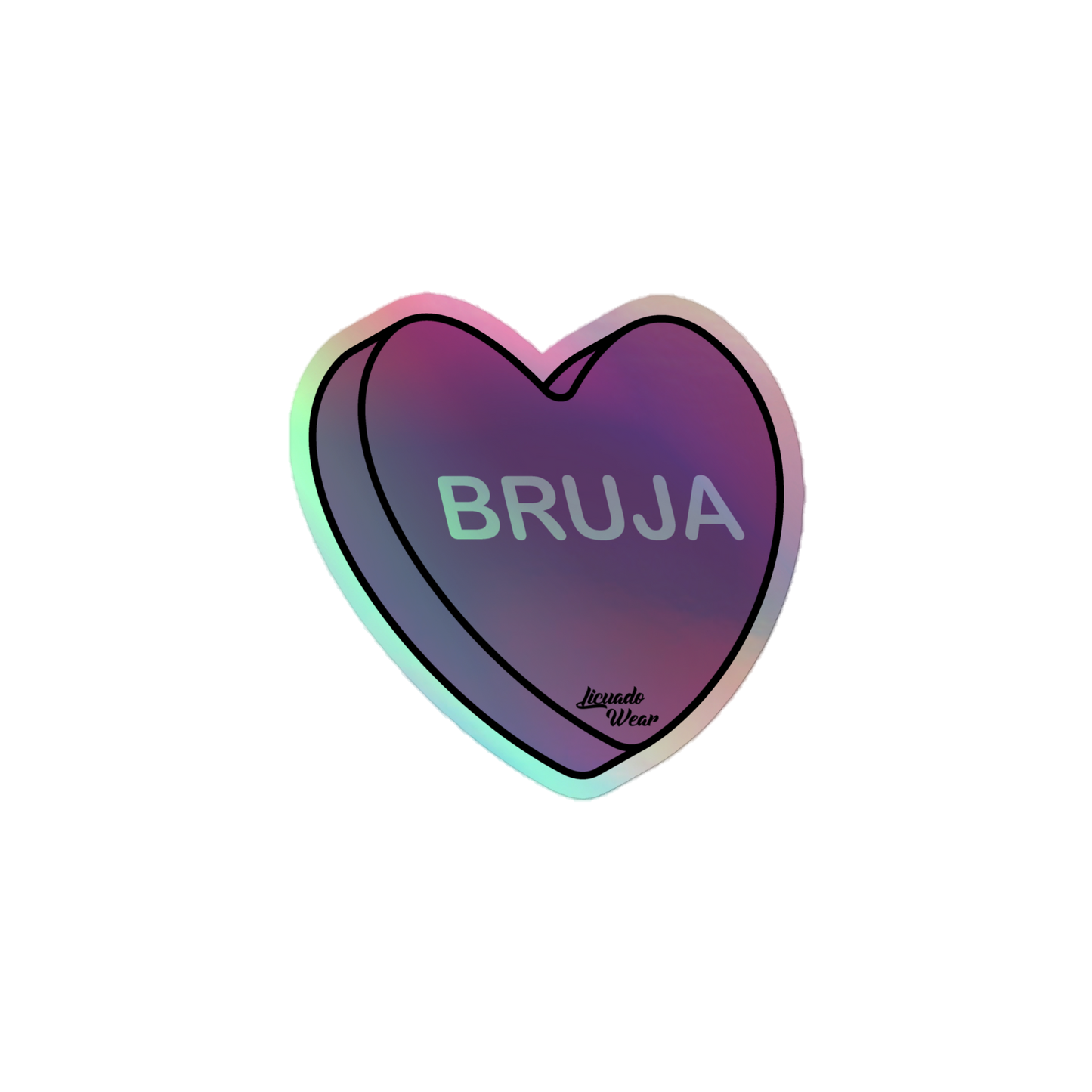 Bruja Candy Conversation Heart - Holographic sticker