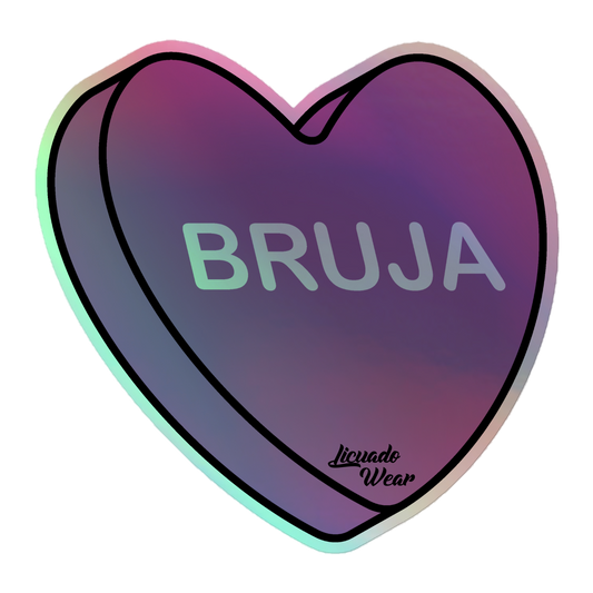 Bruja Candy Conversation Heart - Holographic sticker