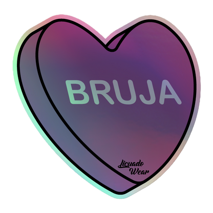 Bruja Candy Conversation Heart - Holographic sticker