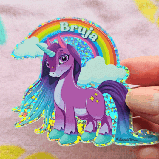Bruja Pony - Glitter Holographic Sticker
