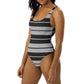 Charlie Brown (Black & White) - One-piece Swimsuit or Bodysuit