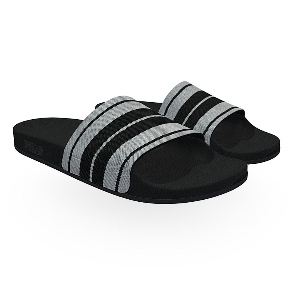 Charlie Brown (Black & White) - Unisex Slide Sandal-Footwear-Licuado Wear