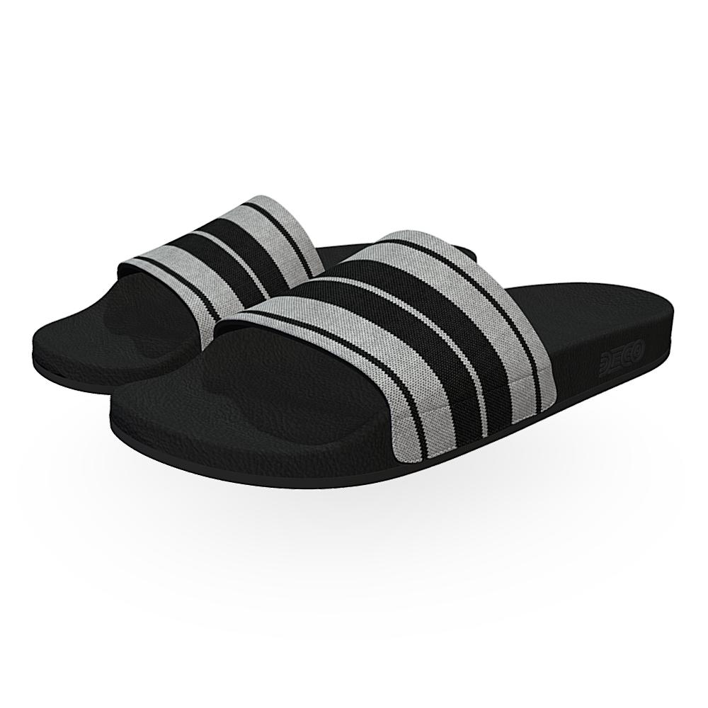 Charlie Brown (Black & White) - Unisex Slide Sandal-Footwear-Licuado Wear