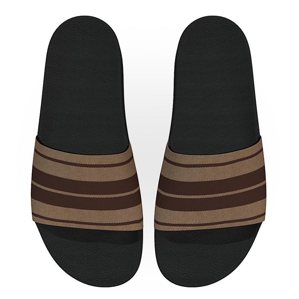 Charlie Brown (Brown & Tan) - Unisex Slide Sandal-Footwear-Licuado Wear