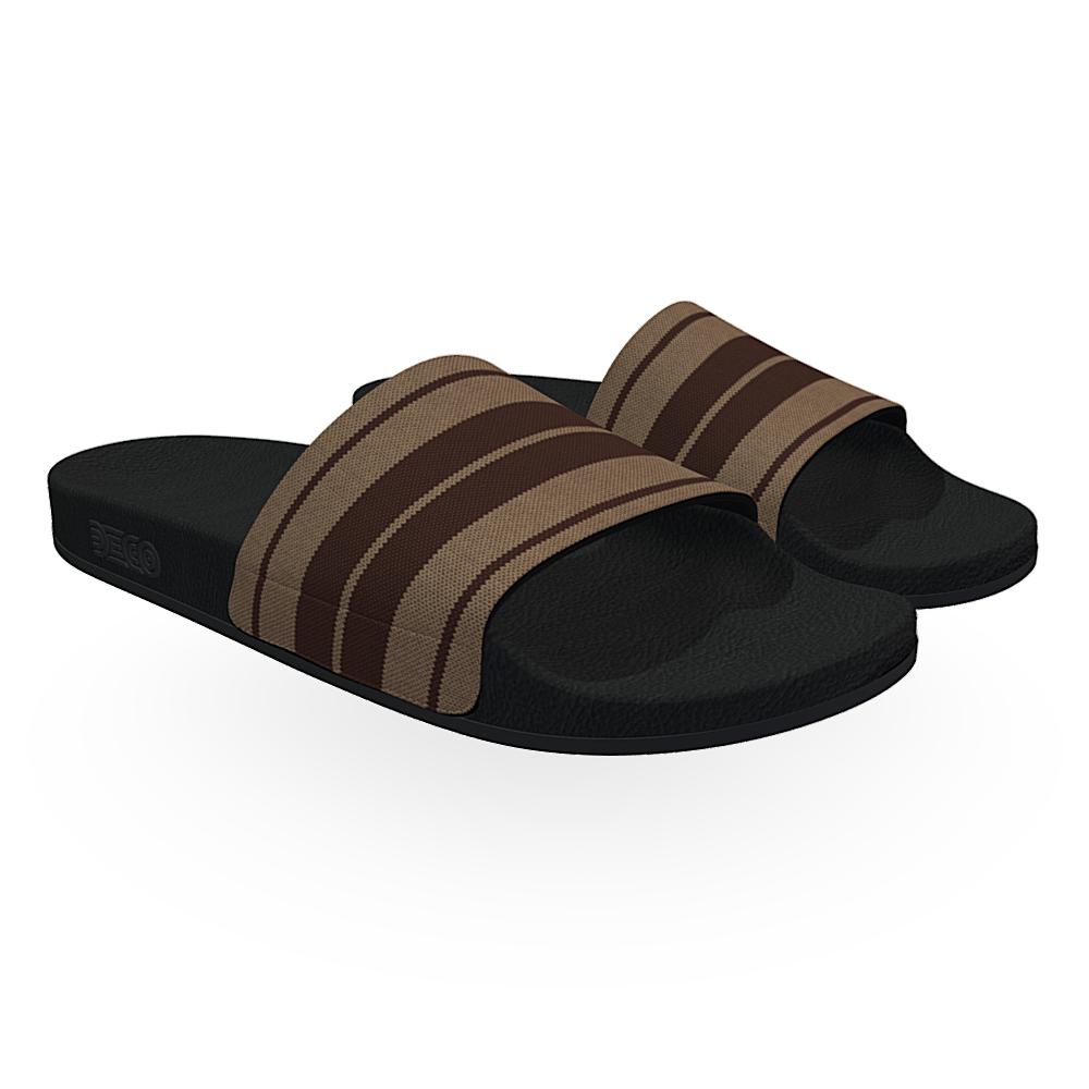 Charlie Brown (Brown & Tan) - Unisex Slide Sandal-Footwear-Licuado Wear
