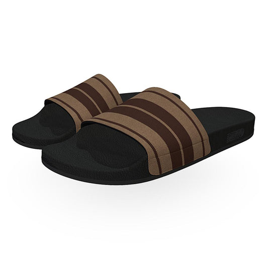 Charlie Brown (Brown & Tan) - Unisex Slide Sandal-Footwear-Licuado Wear