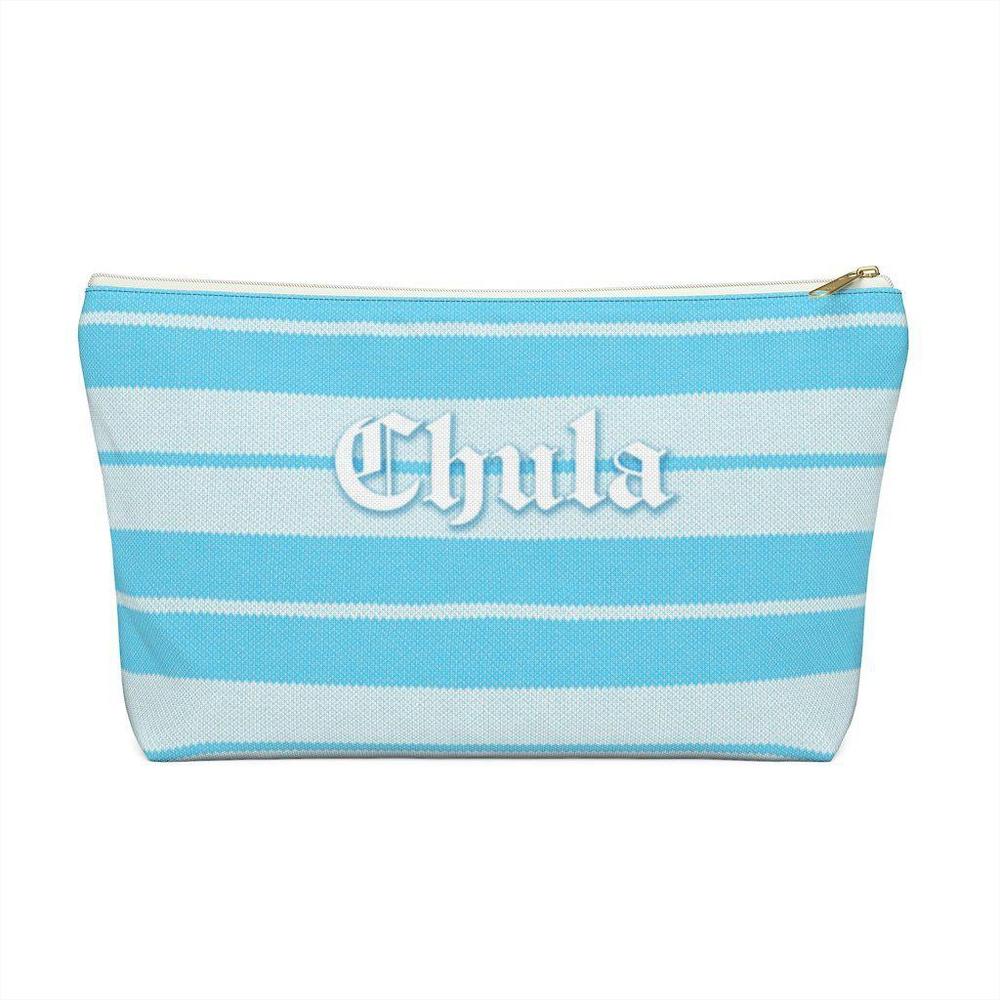 Charlie Brown Chula (Baby Blue/White) - Makeup Bag (2 sizes) - Licuado Wear