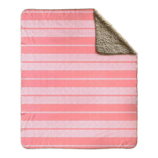 Charlie Brown (Pink/White) - Fleece Sherpa Blanket (2 sizes) - Licuado Wear