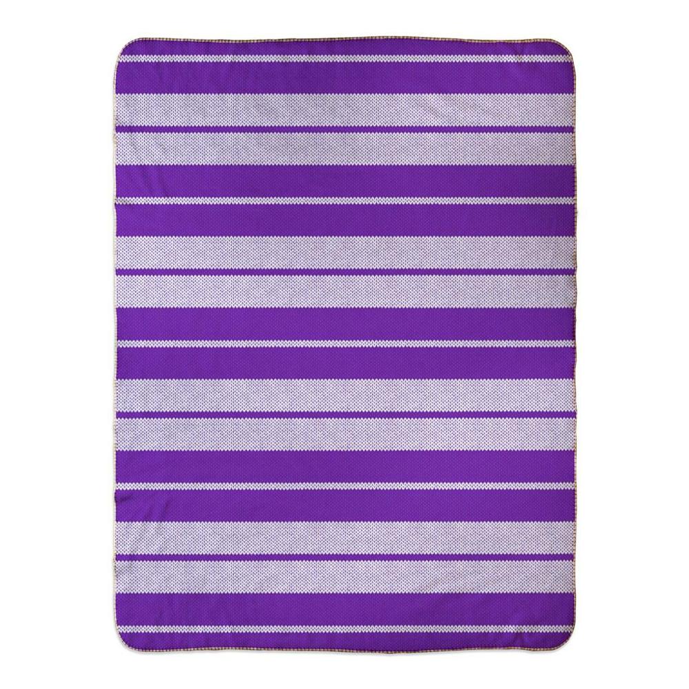 Charlie Brown (Purple/White) - Fleece Sherpa Blanket (2 sizes) - Licuado Wear
