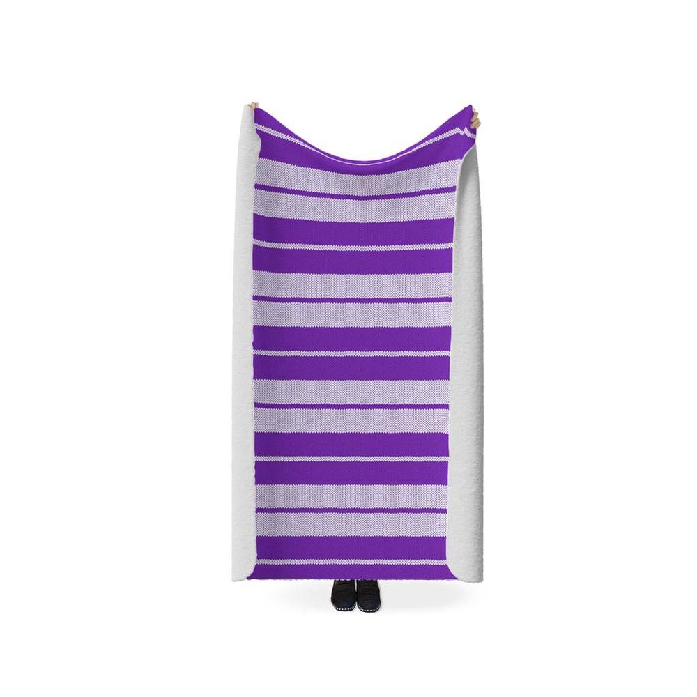 Charlie Brown (Purple/White) - Fleece Sherpa Blanket (2 sizes) - Licuado Wear