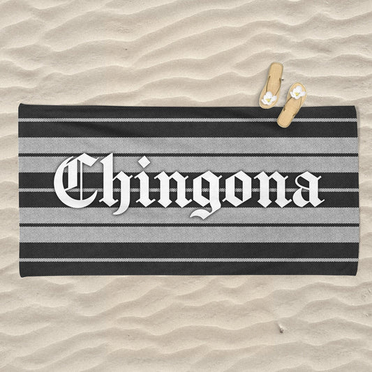 Chingona Charlie Brown (Black & White) - Towel