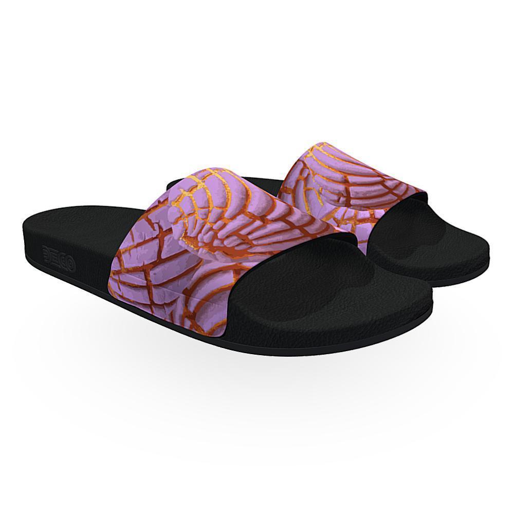 Concha Pan Dulce (Purple) - Unisex Slide Sandal-Footwear-Licuado Wear