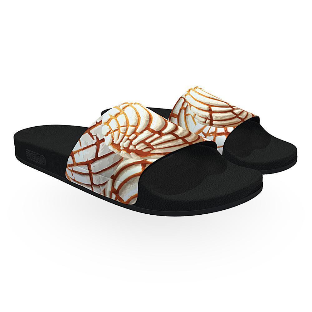 Concha Pan Dulce (White) - Unisex Slide Sandal-Footwear-Licuado Wear