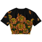 Day of the Dead Marigold & Monarch – Cropped Fleece Sweatshirt