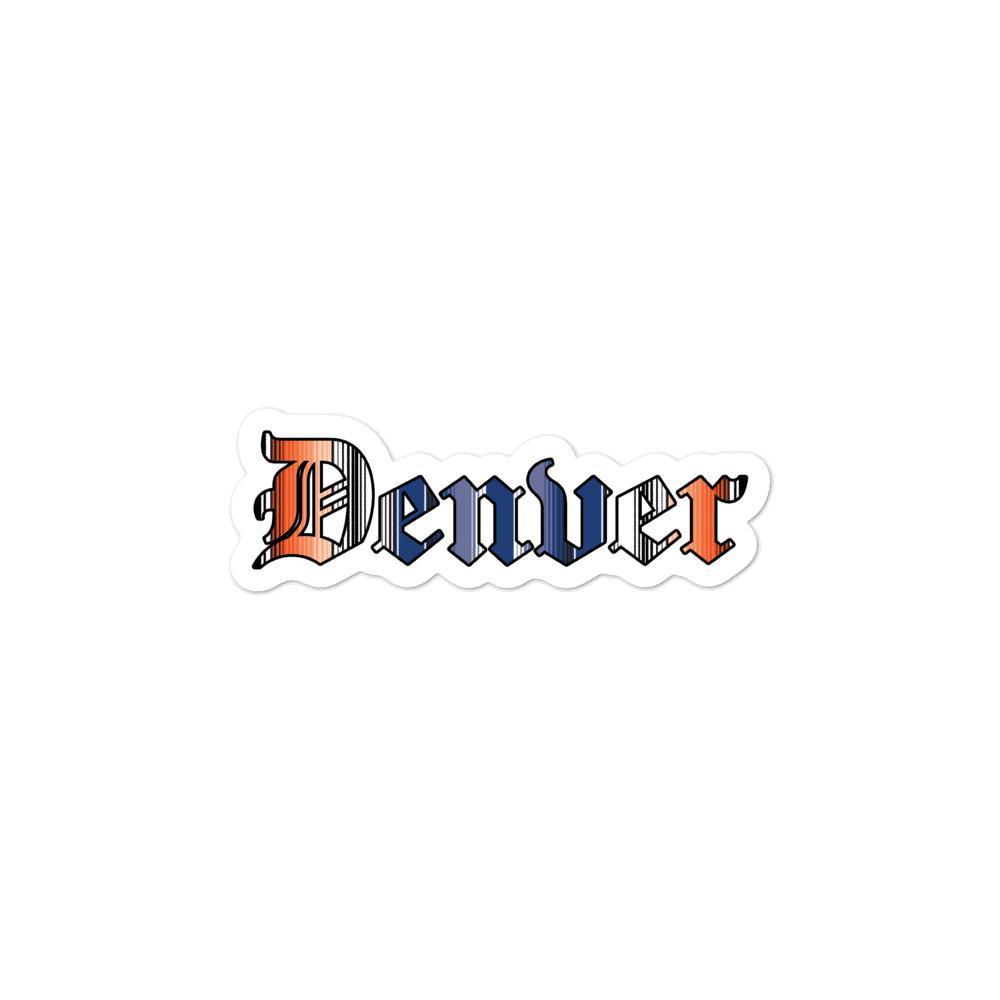 Denver Zarape Orange and Blue - Sticker (S, M, L) - Licuado Wear