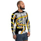 Día de los Muertos Skeleton wrapped in Cempasúchil - Men's Rash Guard Top-Rash Guard-Licuado Wear